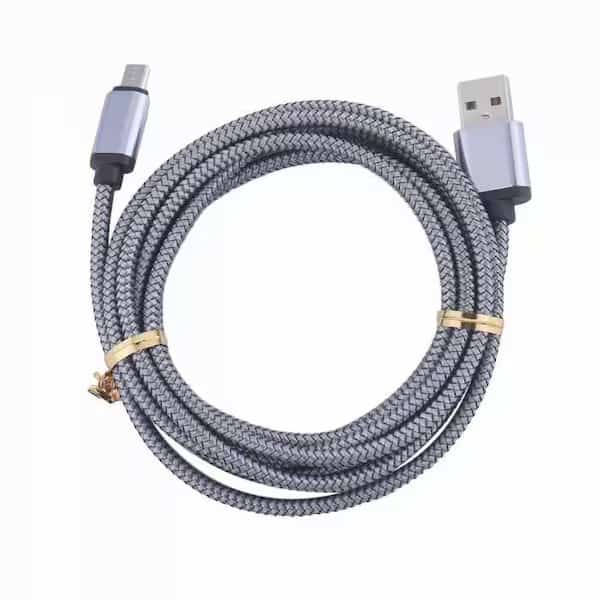 1M / 3FT Micro USB Fast Charger Data Sync Cable Cord Silver