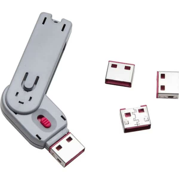 Usb Port Blocker, 1-Key & 4-Lock (Pink C