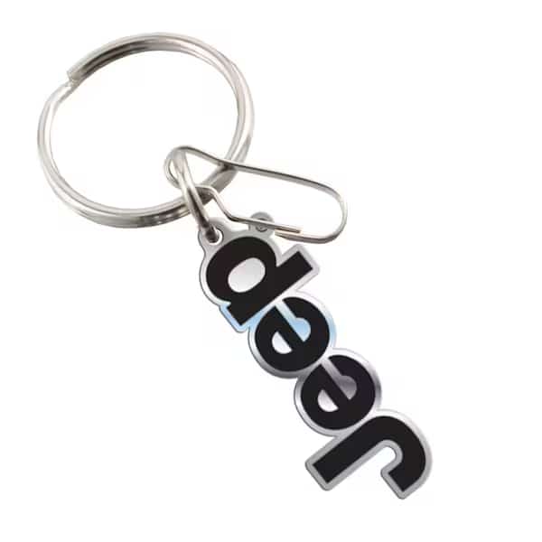 Jeep Logo, Black/Silver, Enamel