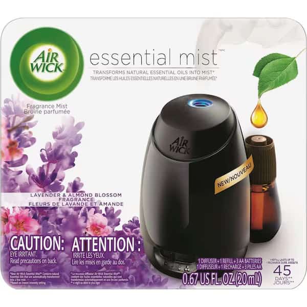 Essential Mist Starter Kit, Lavender and Almond Blossom, 0.67 oz Bottle, PK4