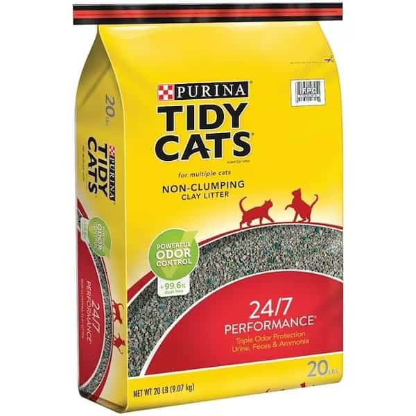 Tidy Cats 7023010720 Cat Litter, 20 lb Capacity, Gray/Tan