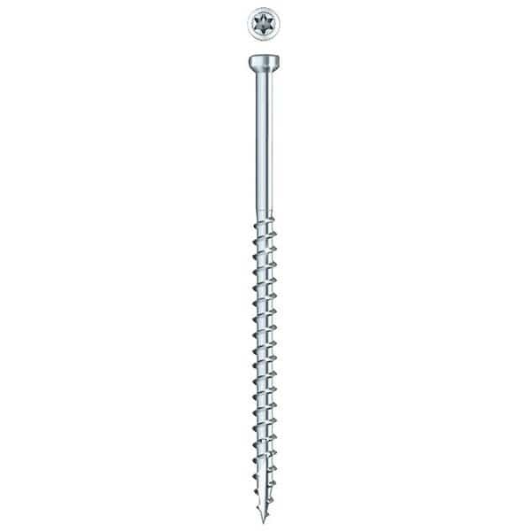 Wood Screw, #8, 1-1/4 in, Plain Steel