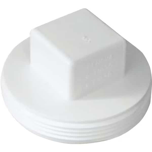 CANPLAS Plug, 3 in, MNPT, PVC, White