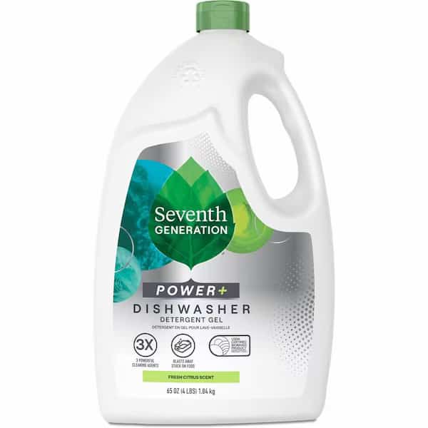 Natural Automatic Dishwasher Gel, Ultra Power Plus, Fresh Citrus, 65 oz Bottle