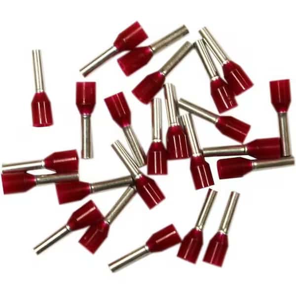 Wire Ferrule, Red, 16 AWG, 8mm B, PK500, Eclipse Tools, Mfr#: 701-016