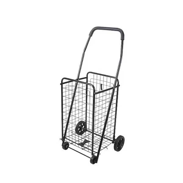 Simple Spaces TPG-G80033L Shopping Cart, 88 lb Weight Capacity, 19 in OAL, 14 in OAW, Black Shelf