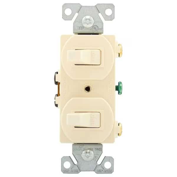 Combination Toggle Switch, 15 A, 120277 V, Screw Terminal, Steel Housing Material, Eaton Wiring Devices, Mfr#: 271LA