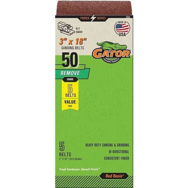 7034 Sanding Belt, 3 in W, 18 in L, 50 Grit, Coarse, Aluminum Oxide Abrasive, Gator, Mfr#: 7034GA