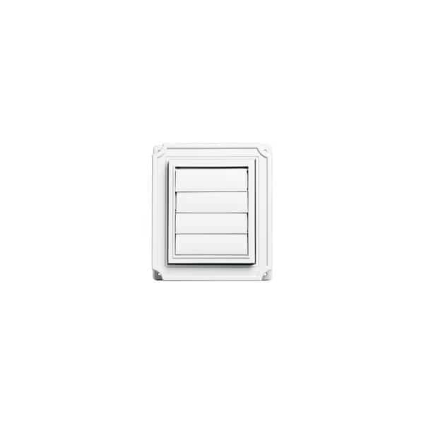 BUILDERS EDGE 140037079001 Exhaust Vent, 12 sq-in Net Free Ventilating Area, White