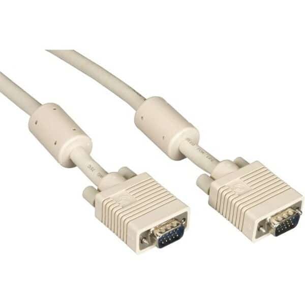 Vga Video Cable w/ Ferrite Core, Male/