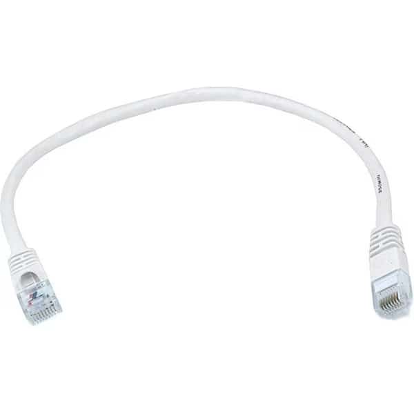 Ethernet Cable, Cat 5e, White, 1 ft., MONOPRICE, Mfr# 1978