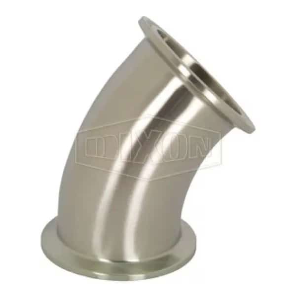 Clamp Elbow, Series: B2KMP, Fitting/Connector Type: 45 deg Elbow, 1/2 in Nominal Size, 316/316L SS, , Dixon, Mfr#: B2KMP-R50