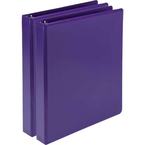 View Binder, 1", Purple, 225 Sheet Cap, PK2