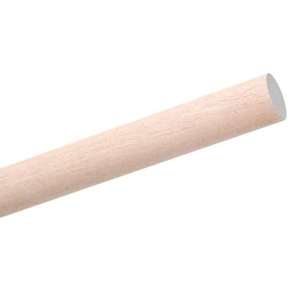 Dowel Rod, 316 in Dia, 48 in L, Birchwood