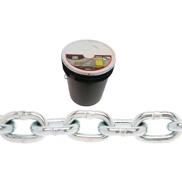 Proof Coil Chain, 516 in, 92 ft L, 30 Grade, Steel, Zinc