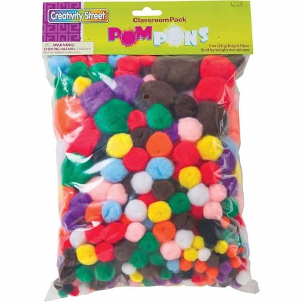 Pompoms,Clssrm Pk,Ast,PK300, Mfr#: AC815001, CREATIVITY STREET