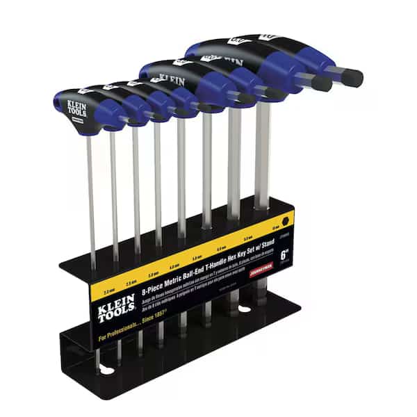8 pc Journeyman T-Handle Set with Stand, Mfr#: JTH68MB, KLEIN TOOLS