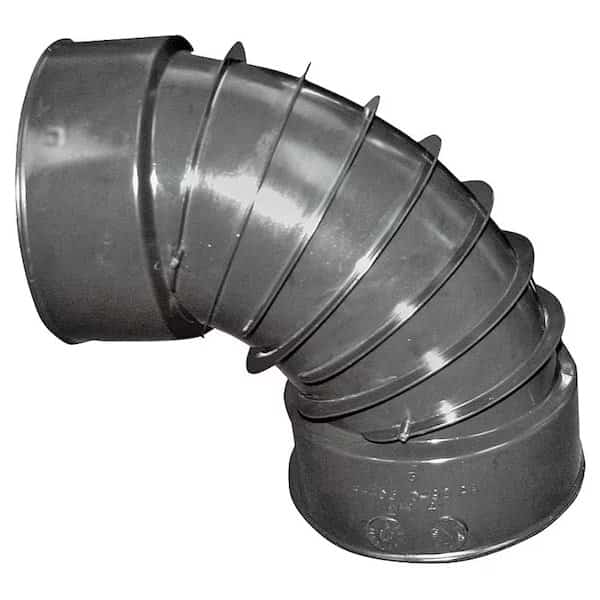 ADS Drain Pipe Elbow, 4 in, SnapLock, 90 deg Angle, Polyethylene, Black