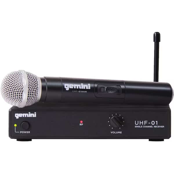Single-Channel UHF Microphone System, UHF-01M-F1, Gemini, Mfr#: UHF-01M-F1