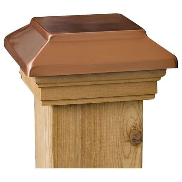 Maine Ornamental 72302 Post Cap, 3-1/2 x 3-1/2 in Post/Joist, Plateau Top, 4 in L, 4 in W