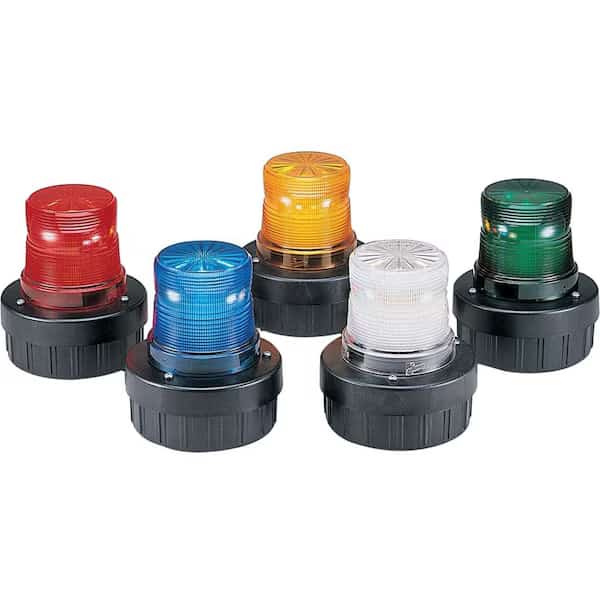 Warning Light w/Sound, LED, Red, 120VAC