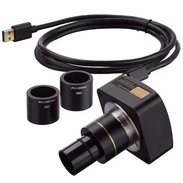 1.2MP USB 2.0 High-sens. Color CMOS C-mnt Microscope Camera w/Reduction Lens and Calibration Slide
