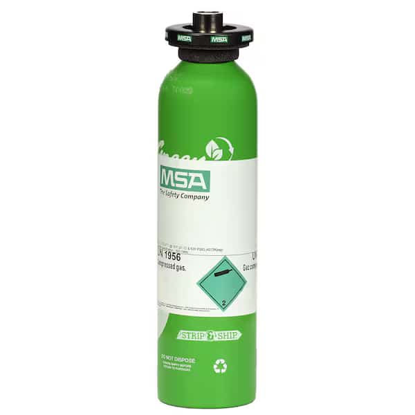 Calibration Cylinder, Gas, 34 L, (CH4)-1.45%, (O2)-15%, (CO)-60 PPM, (H2S)-20 PPM, Aluminum