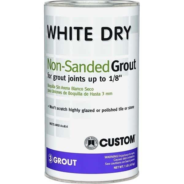 Polymer Modified Grout, Powder, Characteristic, White, 1 lb Can