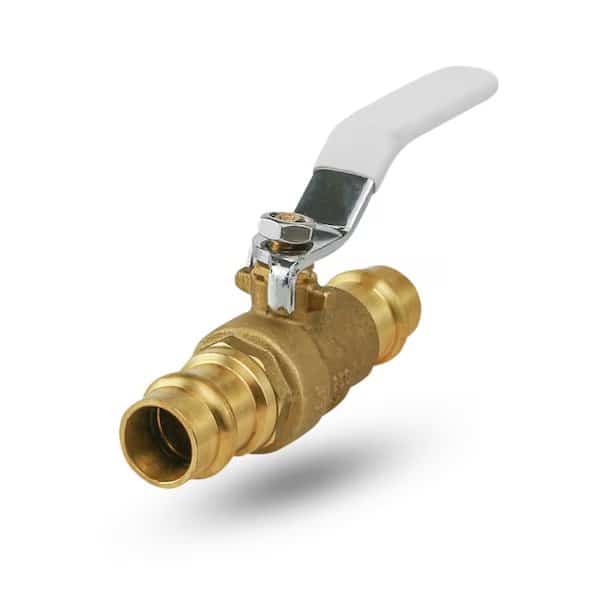 Press Ball Valve, Brass 4"