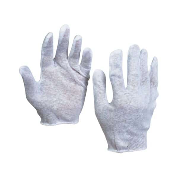 Cotton Inspection Gloves, 2.5 oz., Small, Wht, PK12pairs