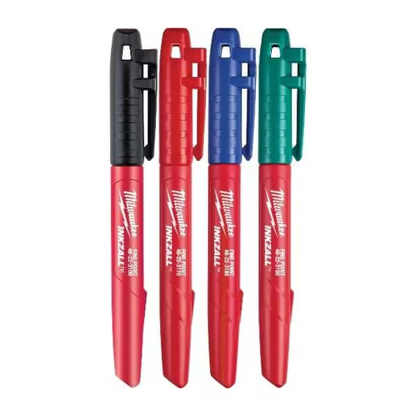 Marker, Black/Red/Blue/Green, Bullet Tip