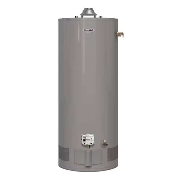 Essential Series Gas Water Heater, Natural Gas, 40 gal Tank, 65 gph, 34000 Btuhr BTU