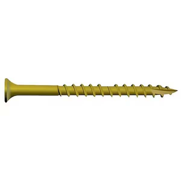 Deck Screw, #9 x 3 in, Steel, Flat Head, Torx Drive
