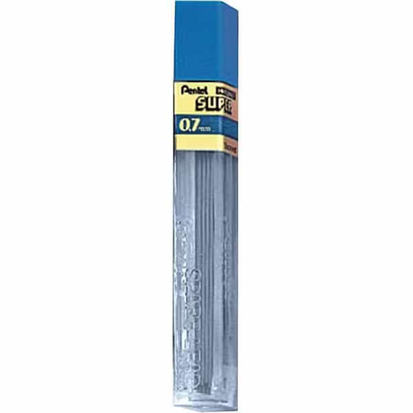 ¬Æ Super Hi-Polymer Lead Refill, 2H Leads, 0.7mm, Black, 12/Tube, Pentel, Mfr#: 502H