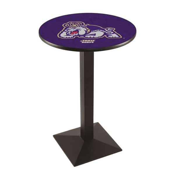 36" Blk Wrinkle James Madison Pub Table, 36" dia. Top