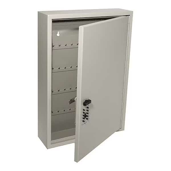 Key Control Cabinet, Steel, Beige, 120 Key Capacity