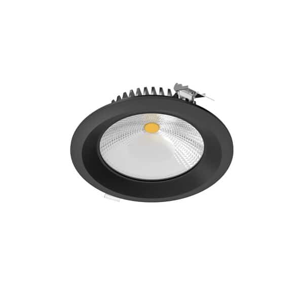 Hilux 6 Inch High Powered LED Commercial Down Light, Black