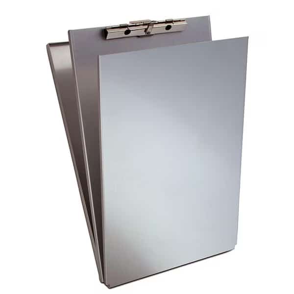 8-1/2" x 14" Portable Storage Clipboard, Silver
