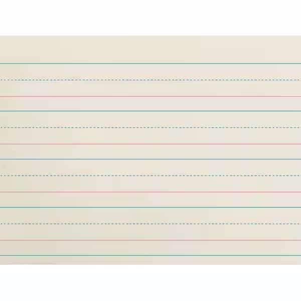 Broken Midline Ruled Paper, White, 500PK