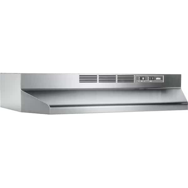 Broan 24 Inch Range Hood, Non-ducted, 2-Speed Rocker, Light