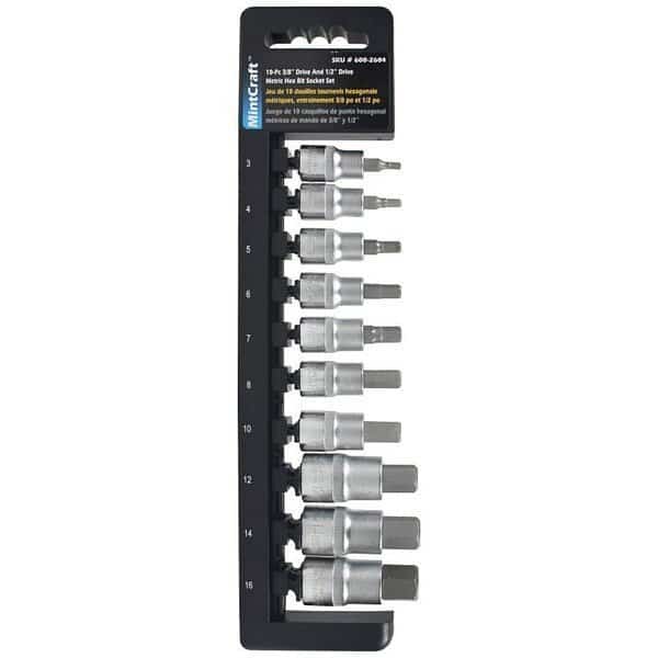 Socket Set, Chrome Vanadium Steel, Chrome, 6002604-OG