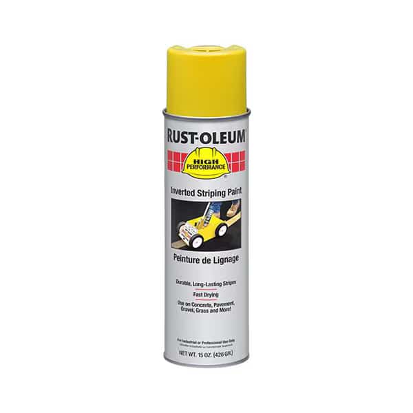 Inverted Striping Paint, 20 oz, Yellow, Solvent -Based