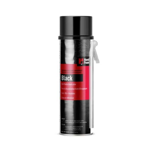 Spray Foam Sealant, Straw Application Method 12 oz, Aerosol Can, Black, 2-3:1 Expansion Ratio