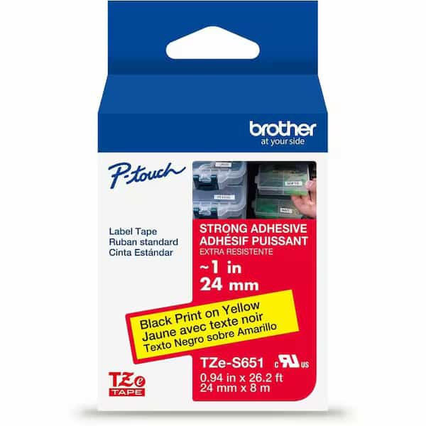 Label Tape CTG,26-13/64ftx0.94in, Mfr#: TZeS651, BROTHER