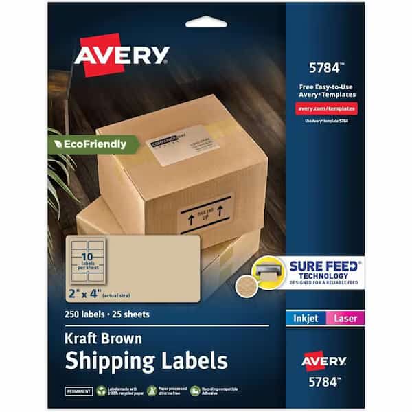 Shipping Labels, Permanent Adhesi, PK250