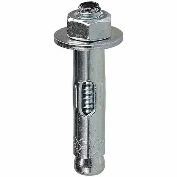 Sleeve Anchor, 3/8" Dia., 2-3/16" L, Zinc Plated, 50 PK
