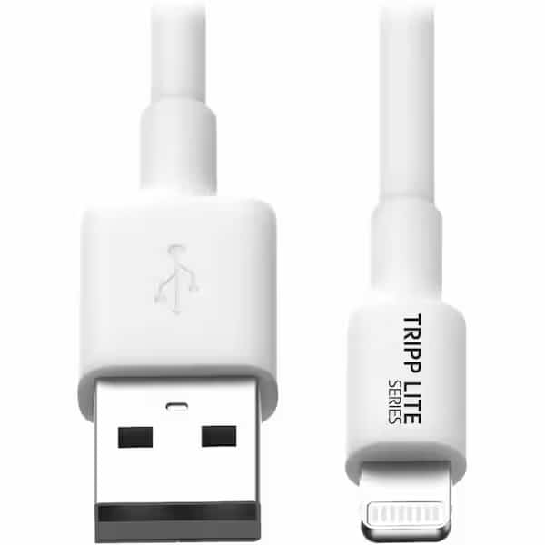 Charge Cable, Apple Lightning, White, 10ft
