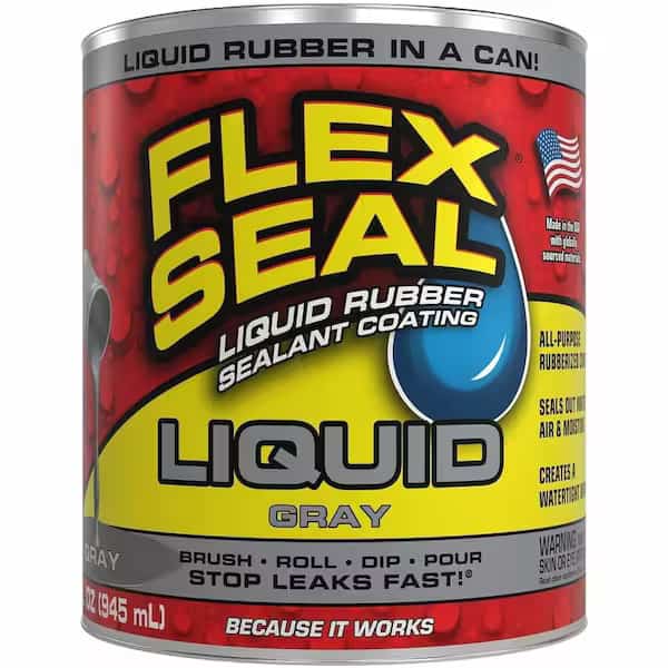 Leak Sealer, 32 oz, Rubber Base, Gray