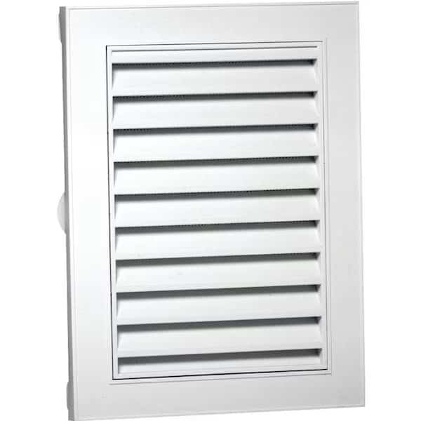 Duraflo 626075-00 Gable Vent, 18-1/4 in L x 12-1/2 in W Rough Opening, Polypropylene, White