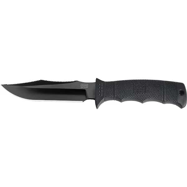 Fixed Blade Knife, Black, Steel, Straight